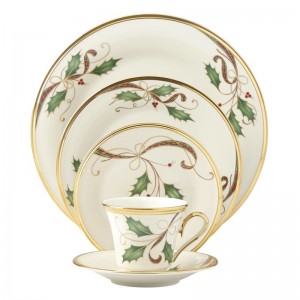 Lenox Holiday Nouveau Gold Bone China 5 Piece Place Setting, Service for 1 LNX9797